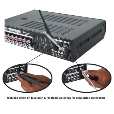 Rockville Rock Zone 8 Channel Multi Room Home Receiver+16) 6.5" In-Wall Speakers image 12