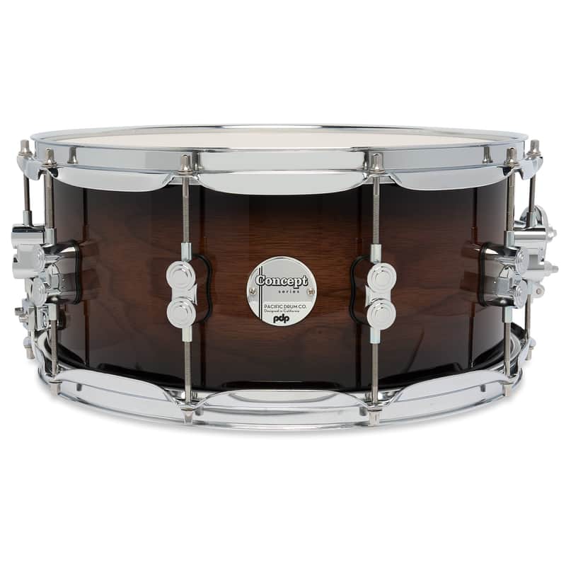 PDP Concept Maple Exotic 6.5x14 Snare Drum Walnut Charcoal Burst PDCMX6514SSWC image 1