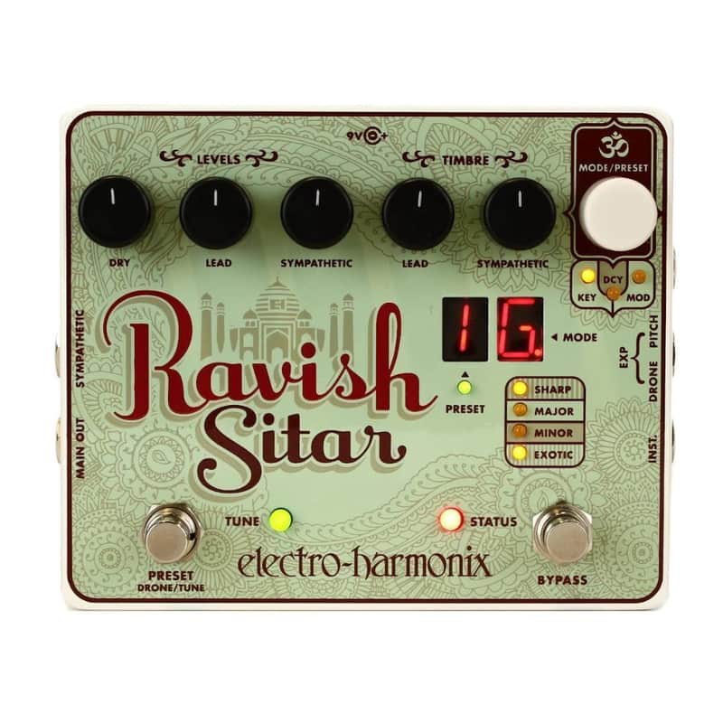 Electro-Harmonix Ravish Sitar Emulator Pedal with Selectable Decay Speed image 1