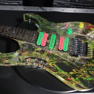 Ibanez JEM20th Steve Vai Signature 20th Anniversary 2007 - Clear Splatter image 22