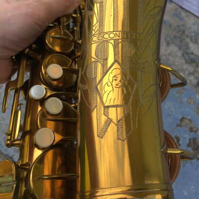 SUMMER DEAL CONN SAXOPHONE 6M VIII MATCHING VII NECK 1941 NAKED LADY ORIGNAL FINISH SWEET ORIGINAL CASE RECENTLY SERVICED DID NOT NEED ANYTHING PLAY TESTED image 7