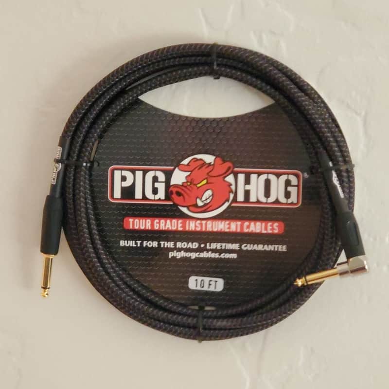 Pig Hog PCH10BK 10 ' 1/4 to  Angle Instrument cable image 1