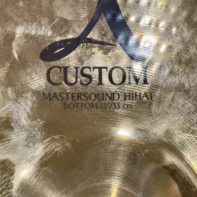 Zildjian 13" A Custom Mastersound Hi-Hat Cymbals (Pair) 1999 - 2017 - Brilliant image 2
