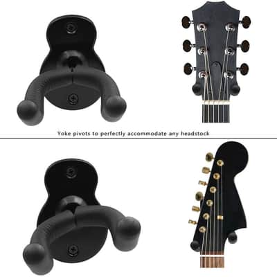 2 Pack Guitar Hangers Wall Mount Adjustable Hook Holder Instrument Display image 2