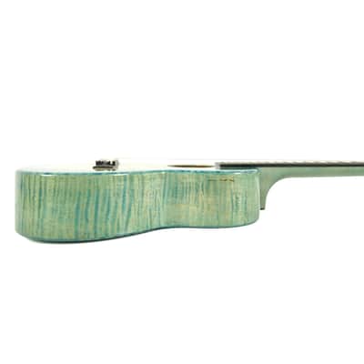 Kala WF-BLU-AFM-T Solid Blue Flamed Maple Waterfall Tenor Ukulele image 3