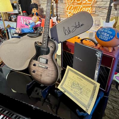 Nik Huber LEFT HANDED  KRAUSTER II “ Custom Shop” KORINA &  Super Flame Top  2016  Charcoal Black image 6