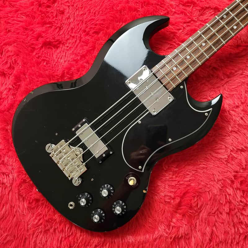 Burny REB-65 Short Scale Set Neck (Gibson EB-3 Model) 1990 - Black
