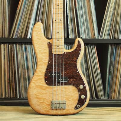 Michael Dolan Custom Precision Bass Natural Quilted Maple Top 34" Scale Beautiful! Video image 2