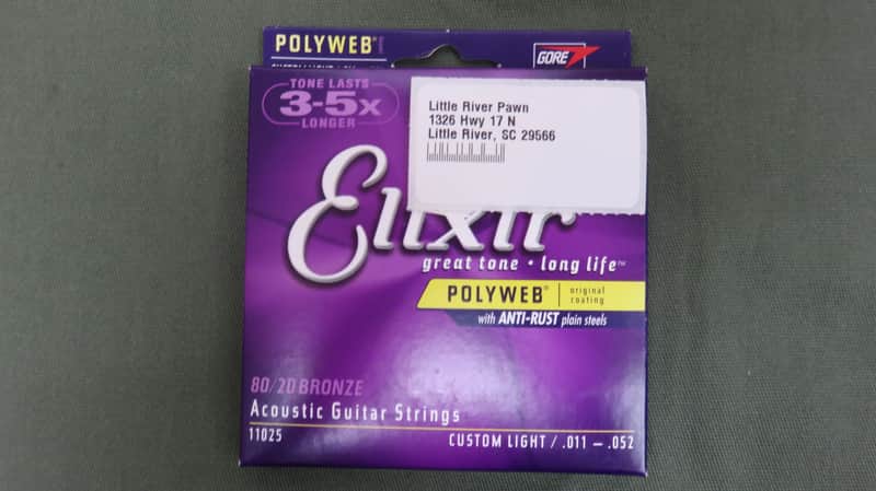 Elixir 11025 Polyweb 80/20 Bronze Acoustic Guitar Strings -Custom Light (11-52) image 1