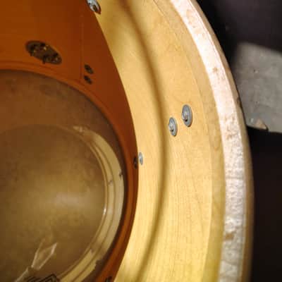 Ludwig 15"(Diameter)x12" (Depth) 3 ply with Inner Rings Tom 1970's - Black Wrap image 16