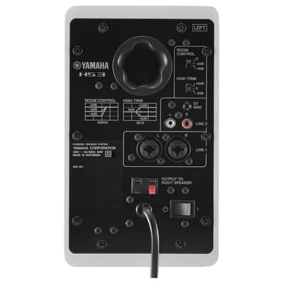 Yamaha HS3 Powered Studio Monitors 3.5" 2-way Bass Refiex Powered Speaker with 3.5" Cone Woofer In White - Pair image 5