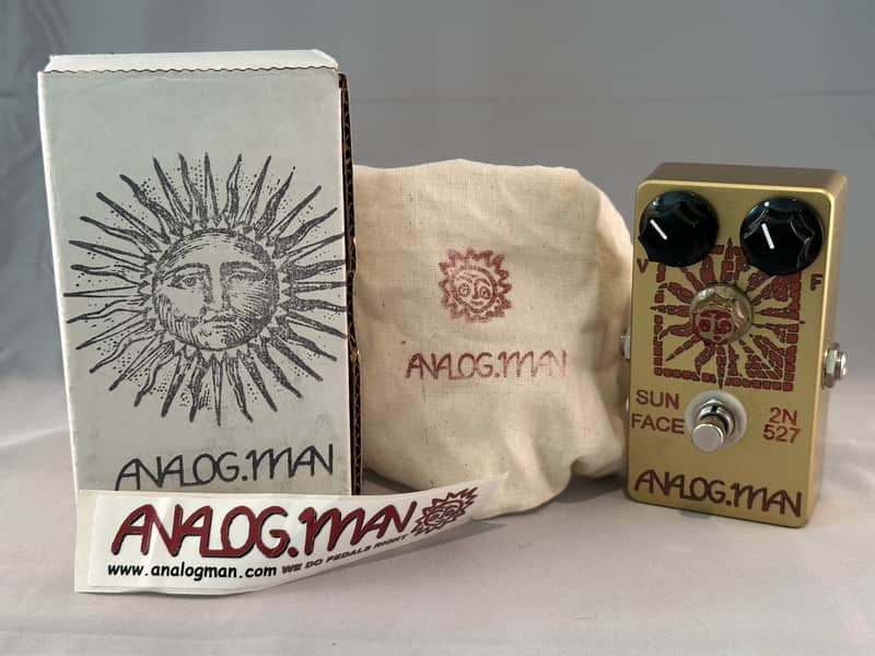 Analogman Sun Face 2N-527 Germanium Fuzz with Sun Dial Knob 2018 - Gold image 1