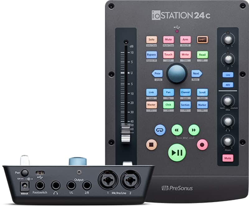 PreSonus IOSTATION24C 2x2 USB-C Compatible Audio Interface and Production Controller image 1