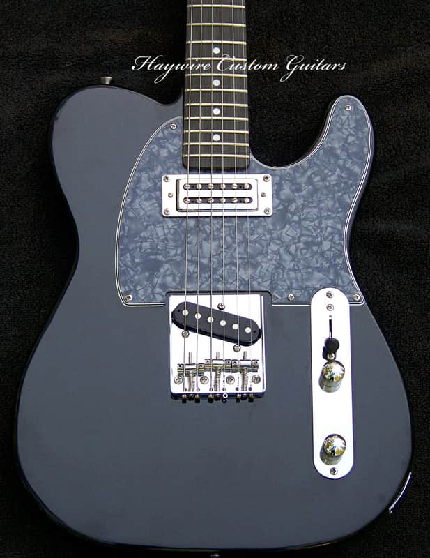 Black Mahogany Vintage Telecaster Guitar +Matching Headstock + Maple/Ebony Neck + Matching Mini-Humbucker and Tele Pickups + Treble-Bleed Circuit + Leveled + Crowned and Polished Frets +12" Radius+ Ebony/Maple Neck + Low Action + Perfect Setup image 1