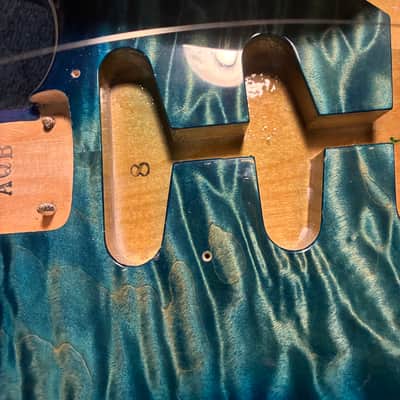 Fender ST-62QM  Stratocaster Reissue MIJ Japan, transparent Blue quilted top rosewood image 9