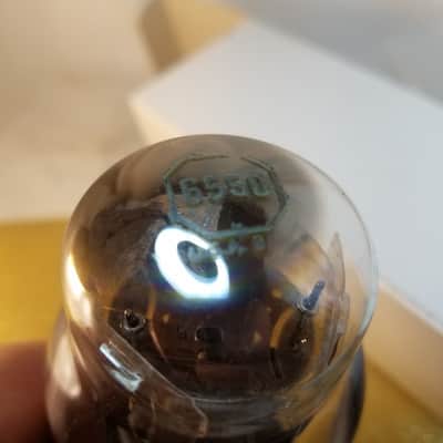 Tung-Sol 6550 Beam Power Pentode AT1000 TESTED Vacuum Tube RARE early smooth plate no-hole 3 getters premium 1963 image 5