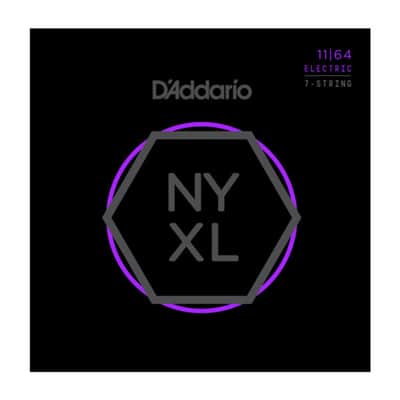 D'Addario NYXL 11-64 Carbon Steel Alloy 7-string - Electric Guitar Strings image 1