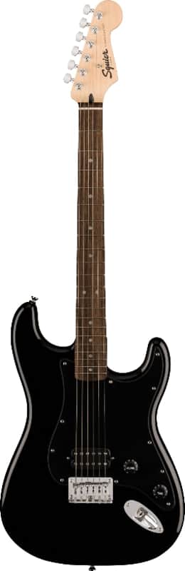 Squier Sonic Stratocaster Black HT H Black Pickguard image 1