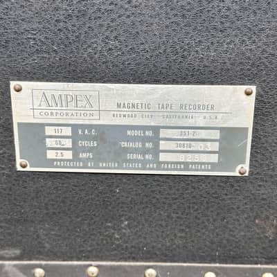 Ampex 350 / 351 Reel To Reel Transport Magnetic Tape Recorder w/ Original Case image 6