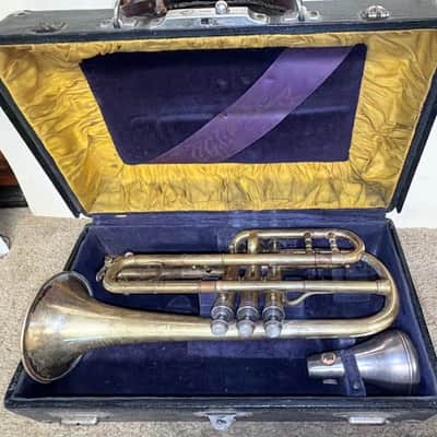 CG Conn Perfected Wonder Cornet 1907 W/ Original Case PLAYER image 1