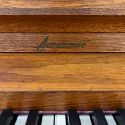 Vintage 1969 Baldwin Acrosonic Upright Piano Walnut MCM Scandanavian Design Complete Restoration image 7