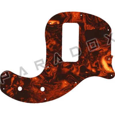 Custom Pickguard For 2019 - 2024 Made in America Gibson Les Paul Junior Tribute DC Bass pickup 3.64 x 1.58- Faux Tortoise Shell/White/Black/White .090"