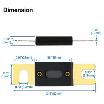 Absolute USA ANL120-2 2 Pack ANL 120 Amp Fuse image 4