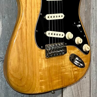 Nice 1977 Fender Stratocaster  Natural with Maple Fretboard , Great Player Includes Pro Setup & Original Hard Shell Case ! image 3