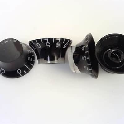 True Custom Shop® Black Top Hat Knobs for Gibson Les Paul SG Pure LP 4pk image 4
