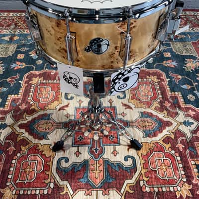Pork Pie 6.5x14" Maple Snare Drum paired with Matching Gruv-X Click image 5