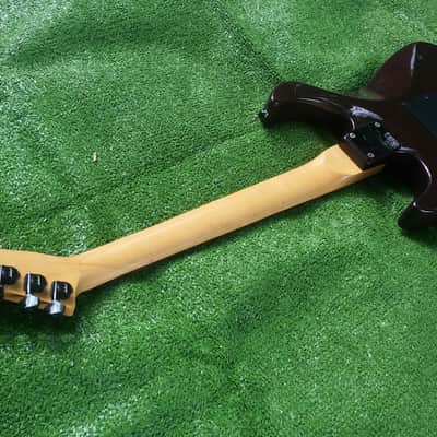 Jackson Model PS4 MIJ JAPAN PERFORMER VINTAGE 90s Floyd Rose 24 Frets Reverse Headstock 1990s Factory Original Burgundy Purple Brown Mist Finish image 12