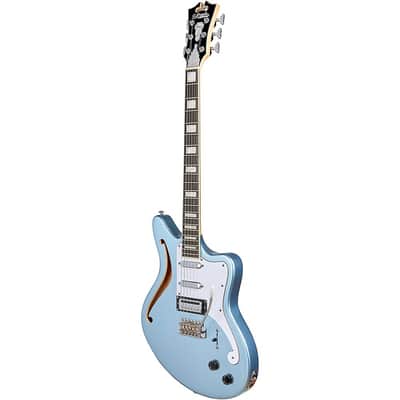 D'Angelico Premier Series Bedford SH Limited-Edition Electric Guitar with Tremolo Regular Ice Blue Metallic image 6