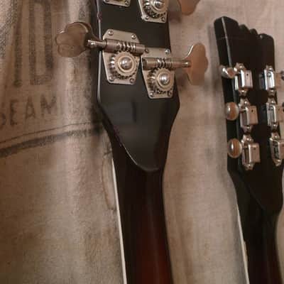 Mosrite Doubleneck 4/6 Bass Guitar 1973 Sunburst image 8