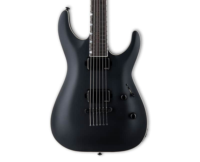 ESP LTD MH-1000 Baritone Electric Guitar - Black Satin - B-Stock image 1