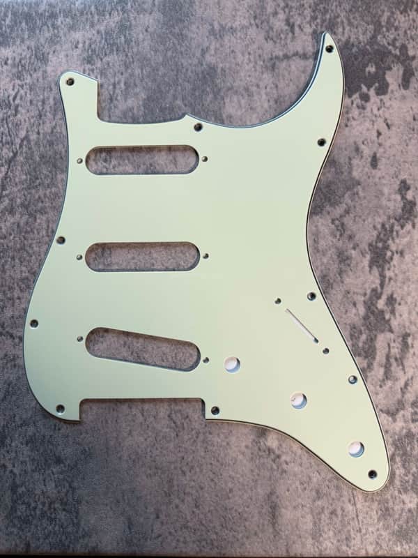 BMC Standard Stratocaster® Strat® Pickguard 3 Ply 11 Hole SSS Single Single Single Mint Green [L21] image 1