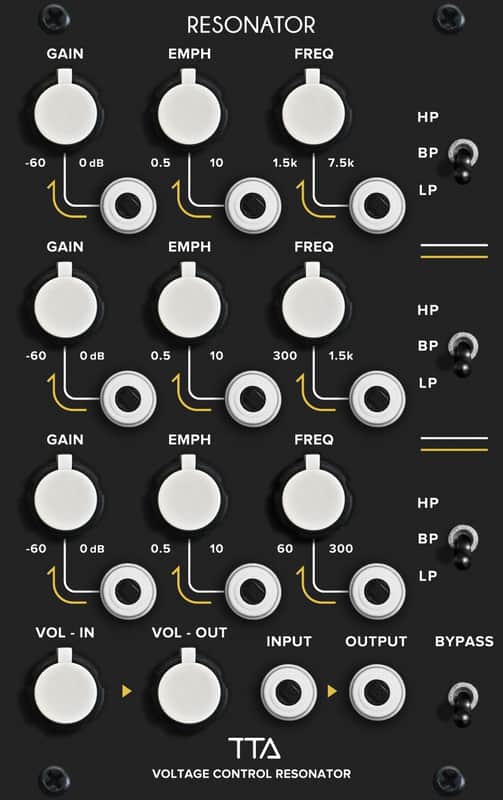 Tiptop Audio Resonator VCA Resonator Eurorack Module image 1