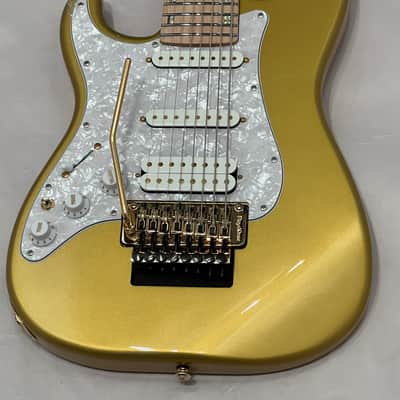 ESP LTD JRV-8FR Javier Reyes Signature Series 8-string Left-hand Metallic Gold  2023 New Overstock Closeout Last One !!! image 2