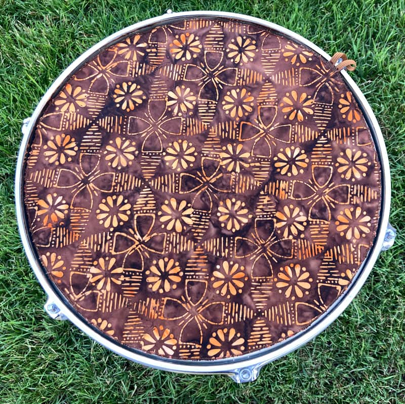 13" single layer Drum Bunny cloth drum cover - dampener - partial mute - compare to Drum Tortillas - Quesadilla - Big Fat Snare image 1