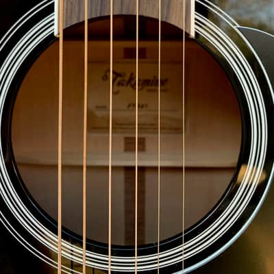 Takamine FT341 Gloss Black Acoustic-Electric Limited Edition Guitar & Semi-Hard Case Demo Video Inside image 7