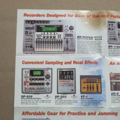 very clean Boss Product Lineup 2004 Vol.1 (fold open product catalog - fully open it is 14 inches L x 10 inches W), printed in Taiwan 2004 image 18