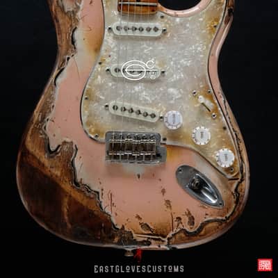 Fender Stratocaster 60th Anniversary Shell Pink Heavy Aged Relic by East Gloves Customs image 10