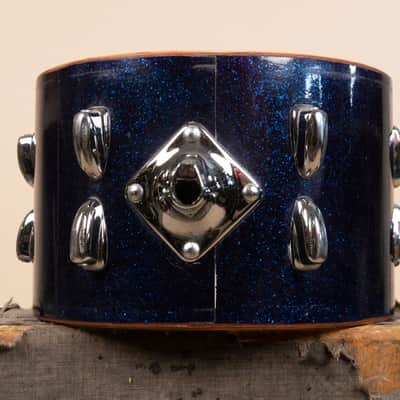 1966 Slingerland 8x12 Sparkling Blue Pearl Tom image 5