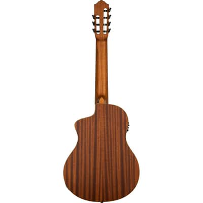 Ortega RCE133-7 - 7-String - Solid Top Acoustic-Electric Nylon String Classical Guitar - Family Series Pro image 7