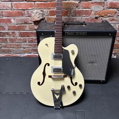 Gretsch G6118T-LIV Players Edition Anniversary with String-Thru Bigsby 2016 - 2020 - 2-Tone Lotus Ivory / Charcoal Metallic image 1