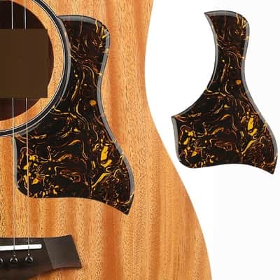 Acoustic Guitar Pick guard,Anti-Scratch Thick PickGuards material Sheet Pearl with Self Adhesive,Guitar Plate Easy to Install,for Folk Guitar Replacement Parts (Yellow Pulp Pattern) image 3