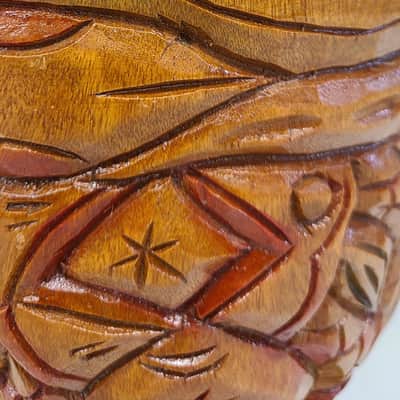 Djembe Drum African Hand Carved W/ 7" Goat Skin Head Height 12" image 15