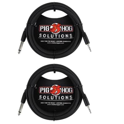 New - PIG HOG PX-35T4M SOLUTIONS - 10FT 3.5MM TRS TO 1/4" MONO image 3