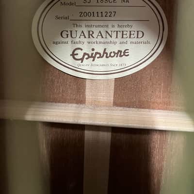 Used Epiphone SJ 18SCE Acoustic Guitar with case! image 4