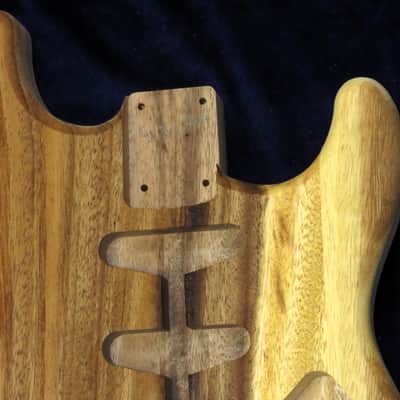 2 Piece Acacia Koa Strat Style body - 4lbs 8oz #3682  *IMPORT CHARGES INCLUDED image 3
