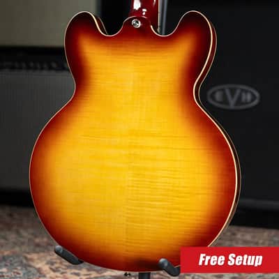 Epiphone ES-335 Figured Semi-Hollow Electric Guitar - Raspberry Tea Burst image 2